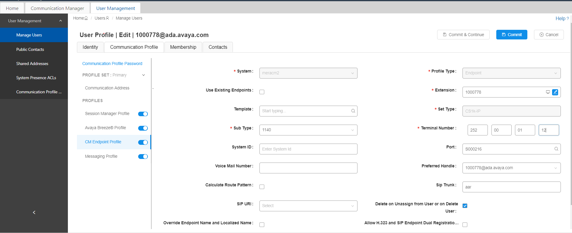 system manager user creation problems