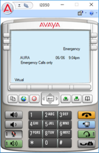 The figure displays the phone screen when the emergency domain is
                            set.