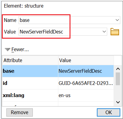 base attribute set for online help