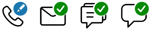 voice channel visual cue in blue and active work cards in
                                    green