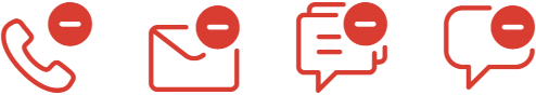 icons showing all assigned channels in red