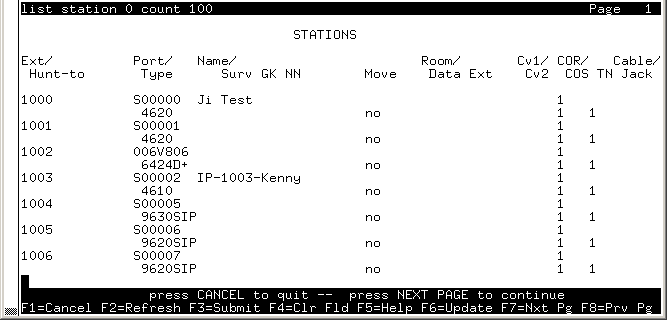 avCmListStationRange - Stations