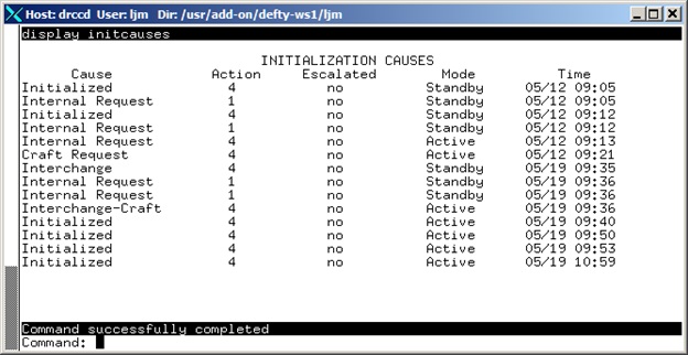 avCmInitCauses - INITIALIZATION CAUSES