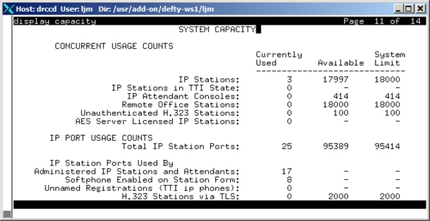 avCmCapacityUsage - System Capacity