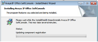 This image displays the software installation in progress notification.