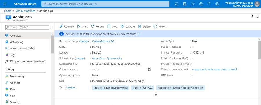 The Create a virtual machine output screen.