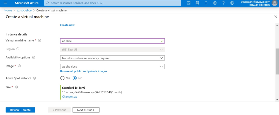 The Create a virtual machine window.